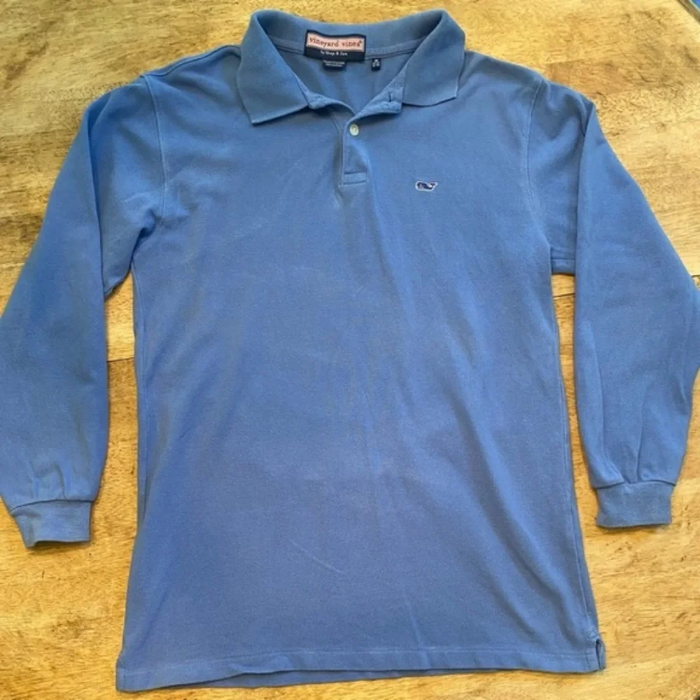 Vineyard Vines Boy’s Medium (12/14) Blue Long‎ Sleeve Cotton Pique Knit Pullover